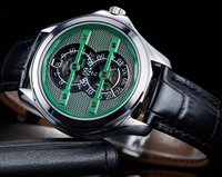 Montres mécaniques automatiques en acier pour hommes, design d'usine et personnalisation par lots, avec affichage de l'heure lumineux et design unique, pour marque privée