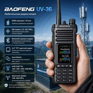 Baofeng BFUV-36 Talkie-walkie analogique 10W VHF UHF Radio amateur 2500-3000mAh Portée 0-20km USB-C Noir - Product Image 5