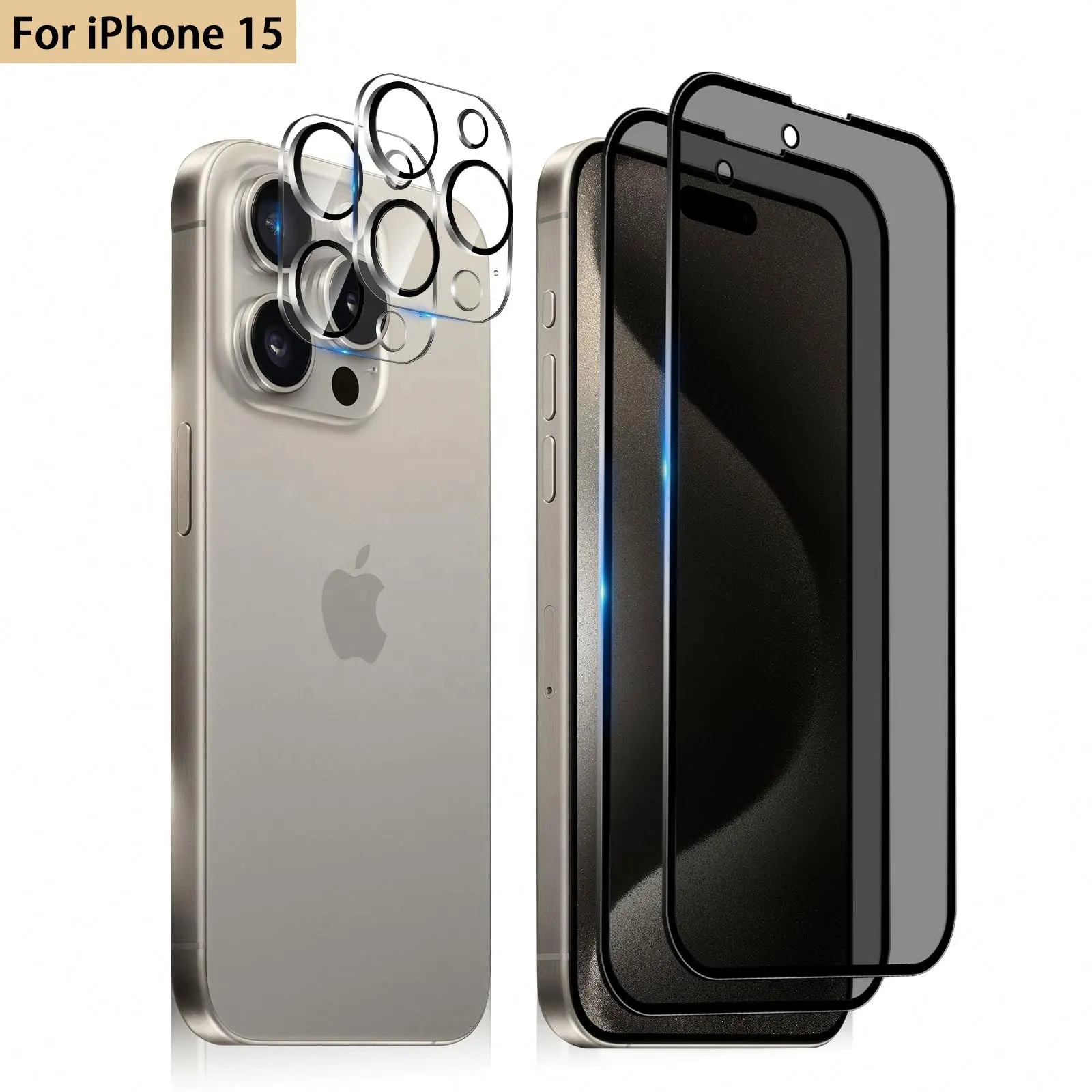 Hochwertige 0,33mm Datenschutz Displays chutz folie Gehärtetes Glas für iPhone 15 Pro Max Anti-Spy-Schutz folie für iPhone Samsung