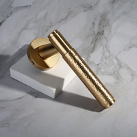 Poignées de porte en alliage de zinc, poignée de porte en bois, poignée à cylindre profil européen, plaques de quincaillerie symétriques pour serrure de porte