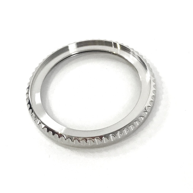 Watch Parts Polished Silver Sub-mariner Bezel Fit for 38mm Stainless Steel Automatic Wristwatch SKX007