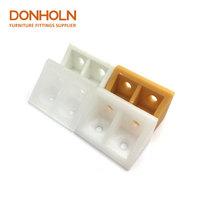 AC6460 quincaillerie de meuble Support d'étagère en acier inoxydable avec couvercle en plastique angle support de renfort d'angle