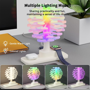 Lámpara de Mesa LED Minimalista de ABS con Carga Inalámbrica Rápida de 15W para Oficina, Mesita de Noche y Sala de Estudio con <span class=keywords><strong>RGB</strong></span> - Product Image 3
