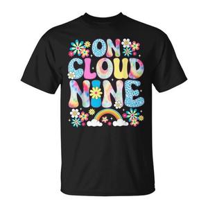 Camiseta de cumpleaños con diseño de flor On Cloud Nine, regalo para niños de 9 años - Product Image 1