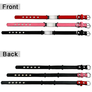Collar de perro y gato personalizado para mascotas pequeñas con Material de gamuza suave Logotipo de grabado personalizado <span class=keywords><strong>XXS</strong></span> XS y S tamaños pequeño Collar para mascotas - Product Image 3