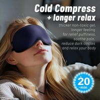 Masque oculaire en gel 3D micro-ondable et congelable, 165 grammes, logo personnalisable, couleur personnalisable, bande élastique, prix d'usine