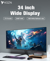 Moniteur d'ordinateur de jeu LCD LED 27/34 pouces Rebekah Wholesale B2B Factory, écran incurvé sans cadre 144/165/180Hz, 1800R