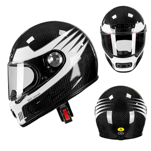 Tùy Chỉnh Chất Lượng Cao Đầy Đủ Mặt Xe Máy Cưỡi Mũ Bảo Hiểm Sợi Carbon Đầu Bảo Vệ Xe Máy Mũ Bảo Hiểm - Product Image 2