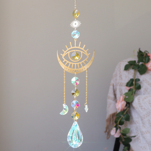 Wholesale Metal Evil <b>Eye</b> Suncatcher Wall Hanging Rainbow Maker Alloy Decoration Sun Catcher - Product Image 3