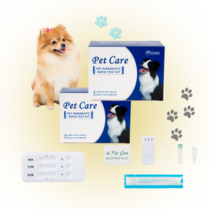 Prueba Rápida <span class=keywords><strong>para</strong></span> <span class=keywords><strong>Perros</strong></span> de <span class=keywords><strong>Farmacia</strong></span> Veterinaria, Kit de Prueba de Antígeno CDV+CPV+GIA - Product Image 1