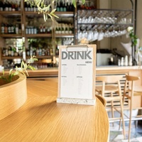 Support de cartes en bois naturel, décoration de table rustique pour mariages, événements professionnels ou usage quotidien sur le bureau