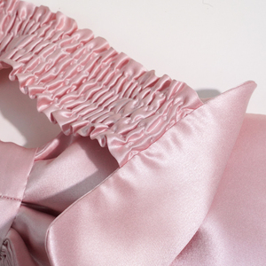 लक्जरी महिलाएं दैनिक फैशन धनुष रेशम हेडबैंड कस्टम लोगो 100% शहतूत रेशम बाल बैंड नरम लोचदार चिकनी - Product Image 5