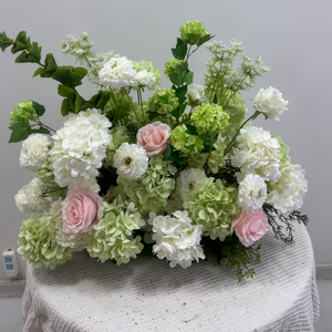 M-FB95 Décoration de luxe pour mariage, arrangement de fleurs en soie rouge, <span class=keywords><strong>champagne</strong></span>, bleu, boules de fleurs pour centre de table - Product Image 4
