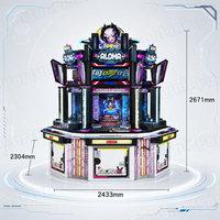 Machine à poussoir de pièces de monnaie, prix usine, version anglaise, machine d'arcade 6 joueurs, machine de jeu d'arcade à poussoir de pièces de monnaie connectable