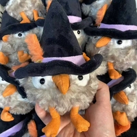 Maßgefertigte Gruselige Jack-O'-Lantern, Halloween-Kürbis Plüschtier mit Gesticktem Gesicht
