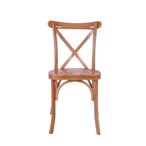 Chaise de salle à manger de banquet <span class=keywords><strong>en</strong></span> bois de mariage Offre Spéciale chaise à dossier croisé de ferme <span class=keywords><strong>en</strong></span> bois massif - Product Image 2