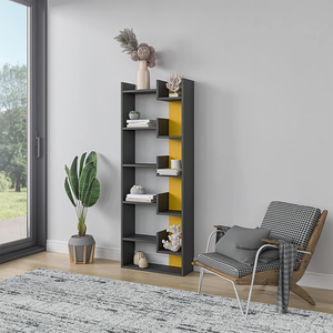 Bibliothèque moderne en bois au design simple et à 5 niveaux Bibliothèques Bibliothèque Mobilier <span class=keywords><strong>Bibliotheque</strong></span> - Product Image 6