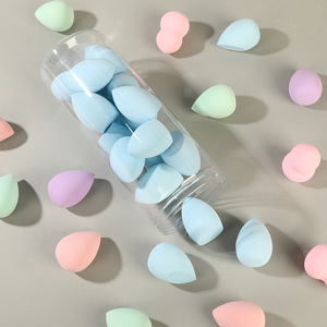 Juego de esponjas de maquillaje con bolsa de almacenamiento holográfica, esponja de maquillaje, borla para polvos, de doble uso en seco y húmedo, esponja de maquillaje de colores, individual - Product Image 4