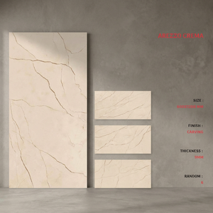 กระเบื้องพอร์ซเลนเคลือบลายหินอ่อนสีเบจอาร์เรซโซ ขนาด 600x1200 มม. 60x120 ซม. ผิวมันเงา สำหรับปูพื้นและผนัง - Product Image 3