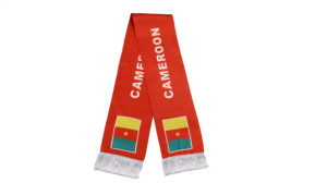 CAMEROUN Drapeau Écharpe En Gros Personnalisé Football Acclamations Produits Fans Drapeau National Écharpe Gland Foulards Châle - Product Image 2