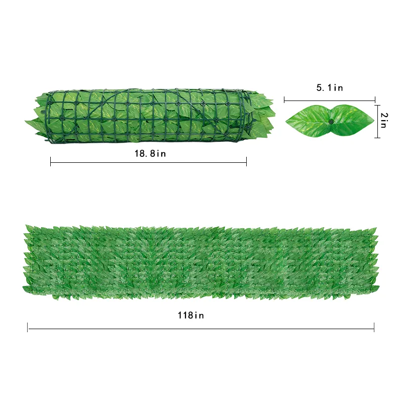 Künstliche Efeu Sichtschutz Hecken Zaun und Kunststoff Pflanzen wand Grüne Blätter Zaun