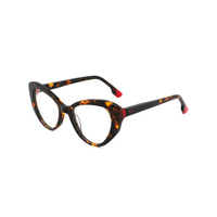 Nouveau design de lunettes de couleur de mode vintage lunettes bleu anti-lumière lunettes œil de chat lunettes montures en acétate de lunettes pour femmes
