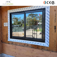 Fenêtre coulissante en aluminium à double vitrage trempé insonorisé à rupture de pont thermique moderne NFRC USA avec moustiquaire Schiebefenster