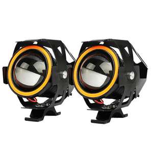 125W Moto Phare LED Moto Brouillard Spot Phare Lampe Angel Eye Moteur Vélo Projecteur Moto <span class=keywords><strong>Accessoires</strong></span> Pour U7 - Product Image 1