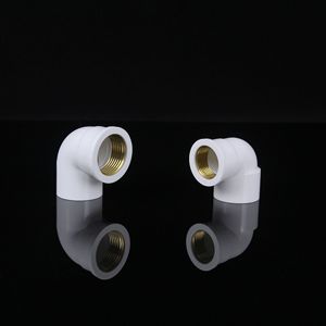 Coude fileté en cuivre PVC 90 degrés 20 mm, raccord de tuyauterie d'irrigation, résistance à haute pression, connecteur d'eau de jardin durable - Product Image 1