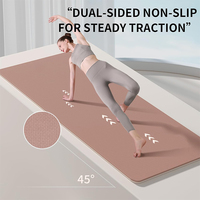 Tapis de yoga en caoutchouc naturel écologique à haute résilience personnalisé, imprimé, épais, TPE, imperméable, antidérapant, tapis de fitness, forme ovale