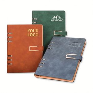 Manufacturer <b>A5</b> PU Leather <b>Ring</b> <b>Binder</b> Printed Notebook Custom logo Loose Planner Notebooks With Magnetic Buckle Wholesale - Product Image 6