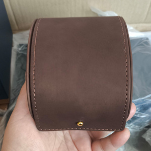 Custom Velvet Luxury Portable Watch <b>Storage</b> <b>Box</b> with Embossed Design-Single Watch Roll Case for Gift - Product Image 2