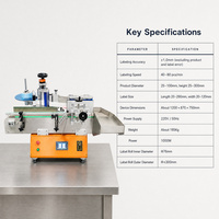 Machine d'étiquetage automatique professionnelle en acier inoxydable pour bouteilles rondes à rouleaux, pour ligne de bouteilles en verre