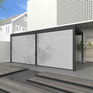 Motorised Waterproof Outdoor Roller Blinds Manual Crank Handle Battery Side Track Spring Patio Sun Shading Wind Snow Awning - Product Image 5