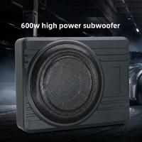 Haut-parleur de voiture 12V haute puissance en alliage d'aluminium, mise à niveau audio sous le siège, subwoofer actif ultra-plat de 8 pouces, 50-150Hz, 75-90dB