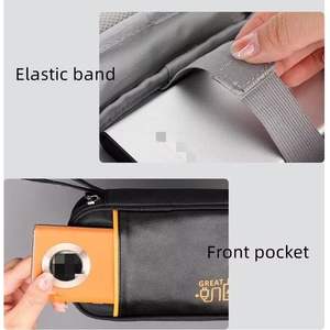 Sac organisateur de câbles Atoly, étui de voyage rectangulaire en cuir, accessoires technologiques portables, design minimaliste - Product Image 3