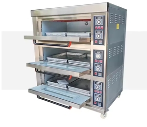 Horno industrial de gas de 4 pisos para hornear pizzas y pan, para uso en panadería. - Product Image 5
