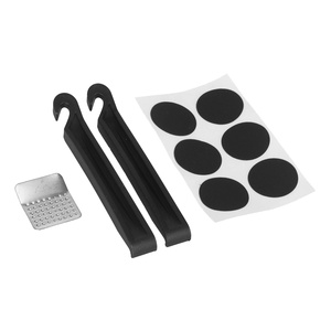 Kit de réparation de pneus de vélo avec 6 patchs, 2 leviers et une pièce de frottement pour la fixation des chambres à air des vélos de montagne et de route, accessoires d'outils - Product Image 3