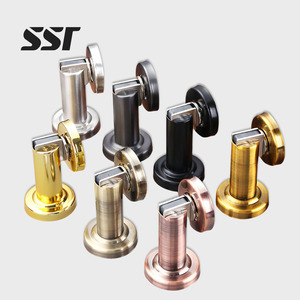 Tope de puerta anticolisión magnético fuerte Instalación de suelo de acero inoxidable a prueba de viento para uso en hoteles y salas de estar - Product Image 1