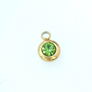 Accesorios de Joyería Personalizados, Dije del Zodiaco de Acero Inoxidable Chapado en Oro con Circonita - Product Image 5