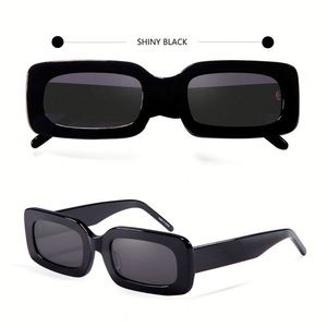 Gafas de Sol de Acetato con Marco Grueso de Lujo y Logotipo Personalizado, Color Caramelo, Cuadradas y Rectangulares, para Hombre y Mujer - Product Image 5