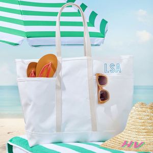 Sac fourre-tout d'été imperméable en nylon enduit de vinyle blanc personnalisé grande capacité résistant à l'eau avec plusieurs poches - Product Image 5