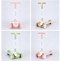 Trottinette pliable légère pour enfants à 3 roues avec logo personnalisé, guidon réglable et frein arrière pour garçons et filles