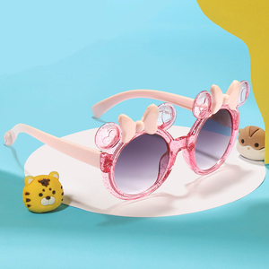 Commercio all'ingrosso carino divertente UV400 occhiali da sole per bambini Custom Bowknot gattino occhiali da ombra peso leggero per bambini - Product Image 1