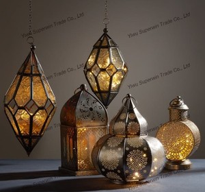 Superwin 2026 EID mubarak kim loại đèn hồi giáo nhà thờ hồi giáo LED ramadan đèn lồng trang trí - Product Image 3