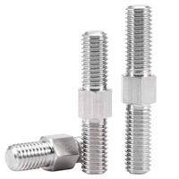 Left Right Thread Double End Rod Hex M4-M12 DIN GB Standard Positive Negative Bar Stud Bolts Screw Plain Finish Stainless Steel