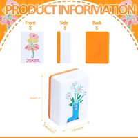 Jeu de Mahjong américain en PU, sac de transport bleu complet, 160 tuiles de Mahjong orange, 4 supports transparents tout-en-un