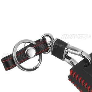 Housse de protection pour clé de voiture en cuir PU avec porte-clés pour Perodua MYVI/BEZZA/AXIA SE/ARUZ - Product Image 5