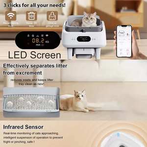 2025 nouveau Open Top Design automatique litière pour chat WiFi APP OEM électrique toilette pour animaux de compagnie autonettoyant intelligent chat toilette pour chats - Product Image 5