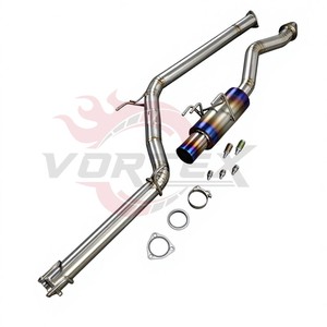 ท่อไอเสียแบบ Single Exit ของ Vortex Racing สำหรับ Honda S2000 AP1 AP2 Street & Track SS304 พร้อมปลายท่อแบบ Pie-cut และปลายท่อเคลือบไทเทเนียมสีไหม้ - Product Image 5